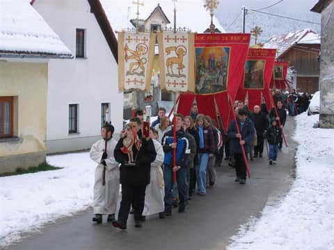 Zimska idila na velikonočno jutro 2008 – fotografija 1